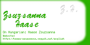 zsuzsanna haase business card